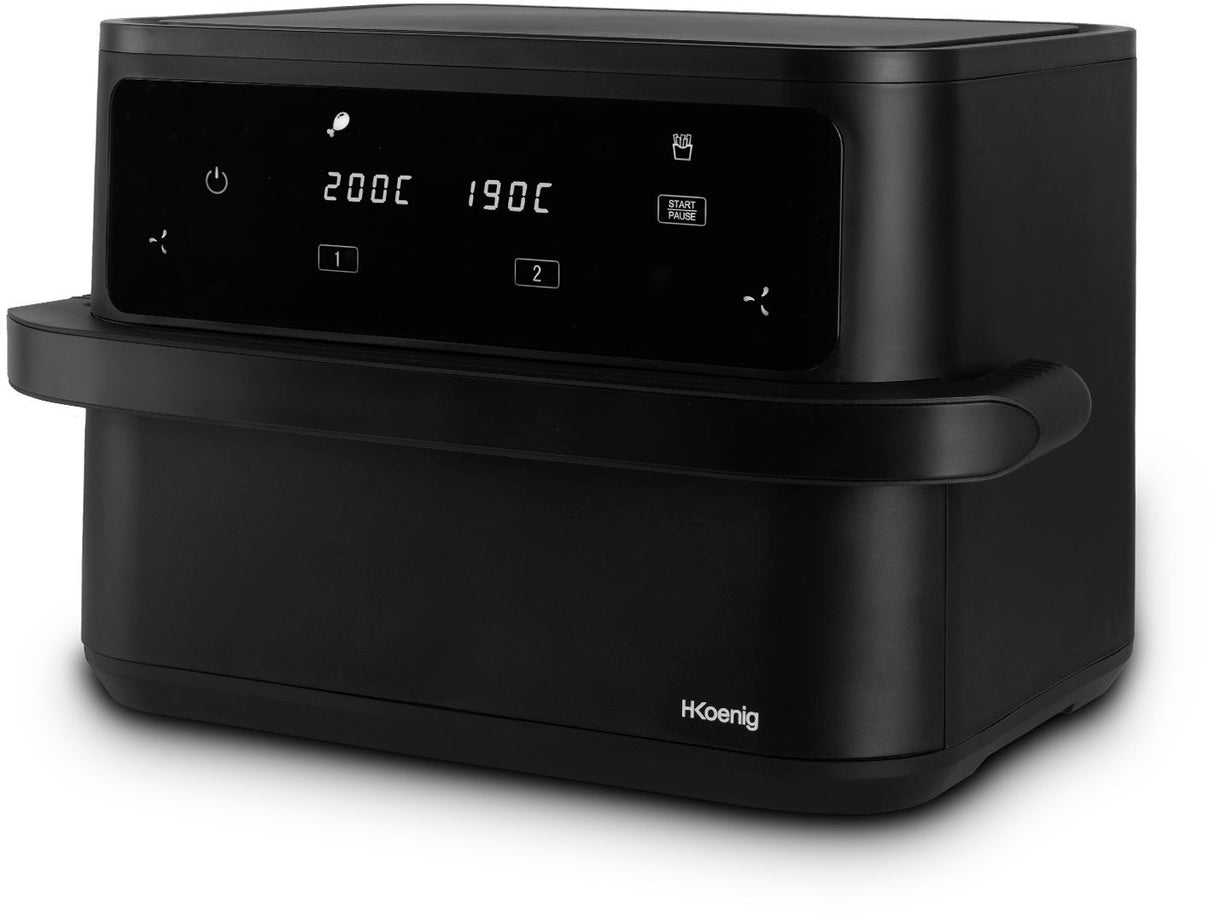 Friteuse sans huile HKoeNIG - FRY960 - Capacité 10L convertible 2 x 5L - 8 programmes de cuisson - 2400W