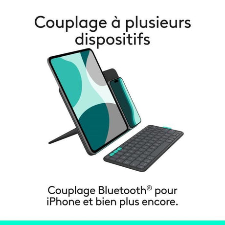 Etui clavier - Logitech - Flip Folio - Pour iPad et iPad Air 11 pouces (M4 et M5) (M2, M3 & M4) (5e génération) - Graphite