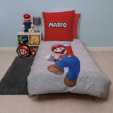 Parure de lit réversible - MARIO BROS - Mario et Luigi - Microfibre - 1 housse de couette 140 x 200 cm + 1 taie 63 x 63 cm