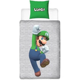 Parure de lit réversible - MARIO BROS - Mario et Luigi - Microfibre - 1 housse de couette 140 x 200 cm + 1 taie 63 x 63 cm