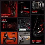 Trottinette électrique - SEGWAY - ZT3 Pro I - 1600 W - 11 - Vitesse 25 km max - Autonomie jusqu'a 70 km