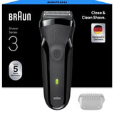Rasoir électrique - BRAUN - Série 3 300s - 30 min - Noir