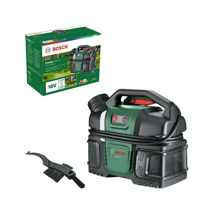 Nettoyeur pression (de vélo) sans fil BOSCH - Fontus 18V-6 Bike Cleaner - 18V - 20 bar - 2.2 l/min - Réservoir 6L