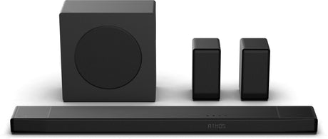 Barre de son - HISENSE - AX5140Q - 5.1.4 Canaux - Dolby Atmos & DTS:X - 520W - Caisson et enceintes arriere sans fil - HDMI eARC