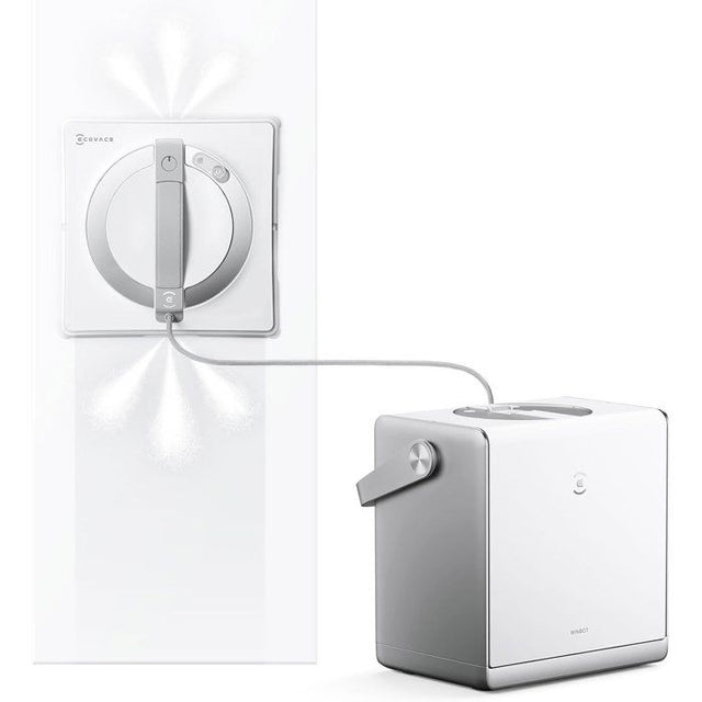 ECOVACS W2s OMNI - Robot Nettoyeur de vitres avec Station - Nettoyage Intelligent Bord a Bord TruEdge - Charge en Fonctionnement