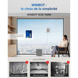 ECOVACS W2s OMNI - Robot Nettoyeur de vitres avec Station - Nettoyage Intelligent Bord a Bord TruEdge - Charge en Fonctionnement