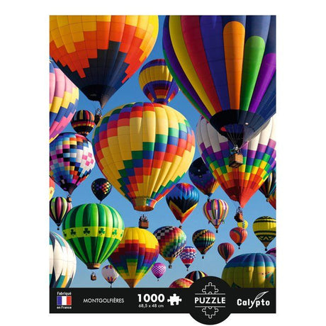 Puzzle - SENTOSPHERE - Calypto - 1000 pieces - Montgolfieres - Toucher soyeux - Des 9 ans