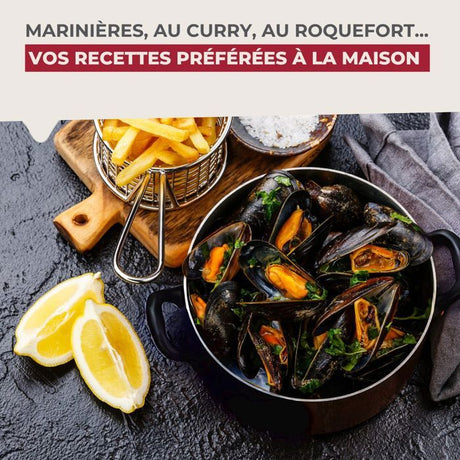 Ensemble de 2 Marmites a Moules - FACKELMANN - Emaillée - 20,5 x 26 x 17,5 cm
