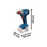 COMBO KIT 3 OUTILS 18V : GSR 18V-65 + GDX 18V-285 + GBH 18V-22 +GBA 18V 3x5,0Ah + GAL 12V-18V-80 + sac