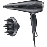 Seche-cheveux ionique - SEVERIN - HT 0167 - Pro - Diffuseur & Concentrateur - 2300 W - 3 niveaux de température - Noir