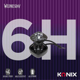 Ecouteurs - San fil - Konix - Mercredi - Smartphones et tablettes - Autonomie 6 h + 22 h boitier - Résistance IPX4 - Noir