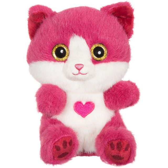 Peluche Cutydoo Love Chat - GIPSY TOYS - 13 cm - Rose framboise
