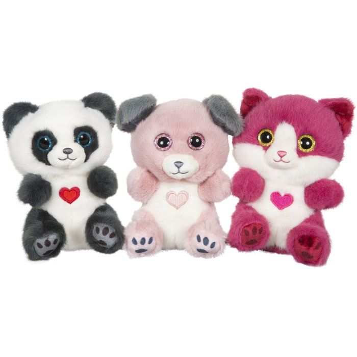 Peluche Cutydoo Love Chien - GIPSY TOYS - 13 cm - Rose / Gris