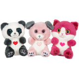 Peluche Cutydoo Love Chien - GIPSY TOYS - 13 cm - Rose / Gris