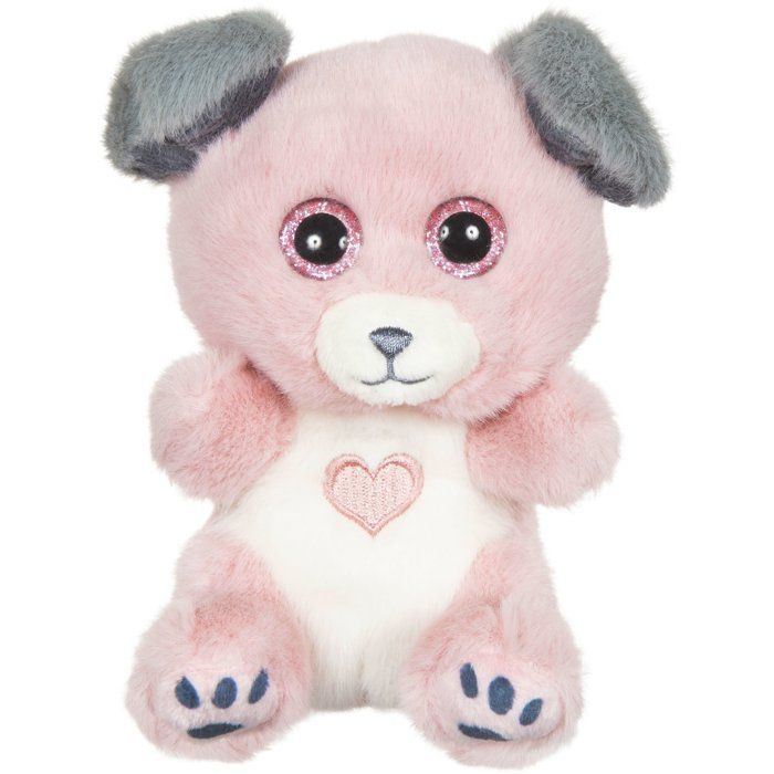 Peluche Cutydoo Love Chien - GIPSY TOYS - 13 cm - Rose / Gris