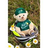 Peluche officielle du Tour de France - GIPSY TOYS - Tour de France - Ours maillot et casquette sprinteur vert - 24 cm