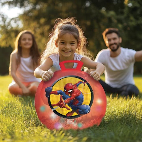 Balle sauteuse Gonflable - Lexibook - Spiderman - Pompe Manuelle Incluse - Plastique sécurisé et résistant - Rouge