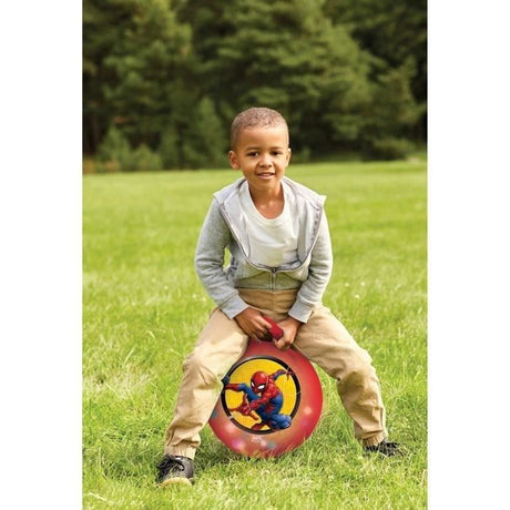 Balle sauteuse Gonflable - Lexibook - Spiderman - Pompe Manuelle Incluse - Plastique sécurisé et résistant - Rouge