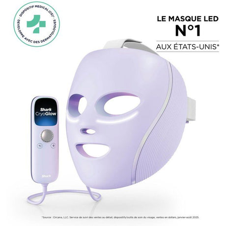 Masque LED SHARK CryoGlow avec rafraîchissement du contour des yeux Lilas