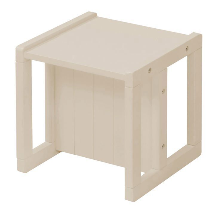 Tabouret évolutif enfant - ROBA - 3 hauteurs - Style campagne - Beige / Cachemire