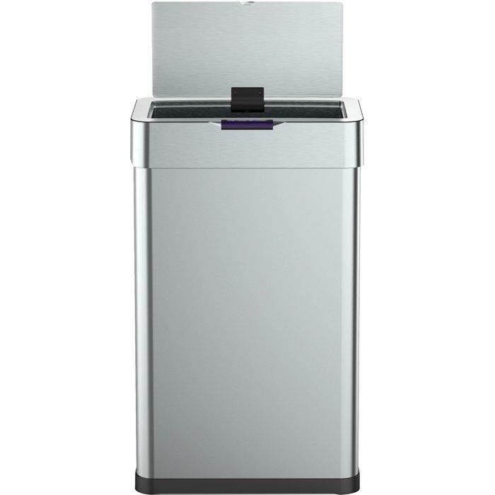 Poubelle de cuisine automatique 70L DAYTONA  Acier inox avec cerclage  KITCHEN MOVE