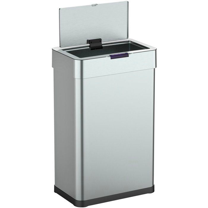Poubelle de cuisine automatique 70L DAYTONA  Acier inox avec cerclage  KITCHEN MOVE