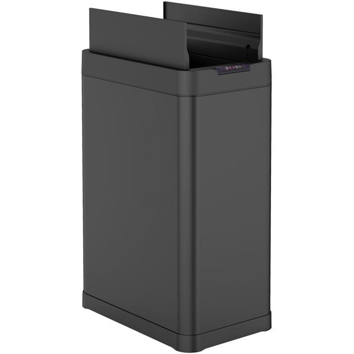 Poubelle de cuisine automatique 70L  -  Ouverture papillon - Acier inox avec cerclage - Modele SILVERLAKE - KITCHEN MOVE