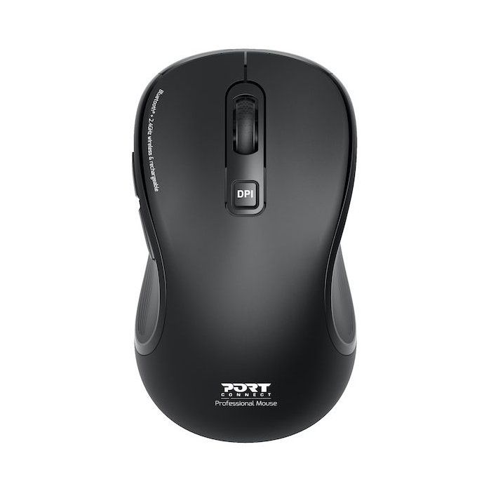 Souris sans fil - PORT Designs - 910010 - Bluetooth & 2.4 GHz - Essentielle - Noir