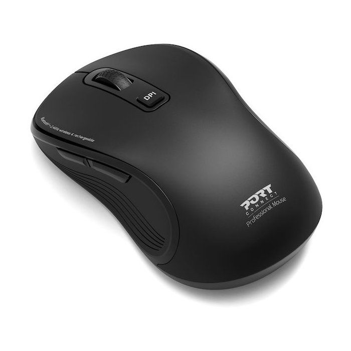 Souris sans fil - PORT Designs - 910010 - Bluetooth & 2.4 GHz - Essentielle - Noir