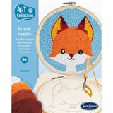 Broderie aiguille magique - SENTOSPHERE - Art & Créations - Punch Needle - Renard - Initiation au crochet - Des 6 ans