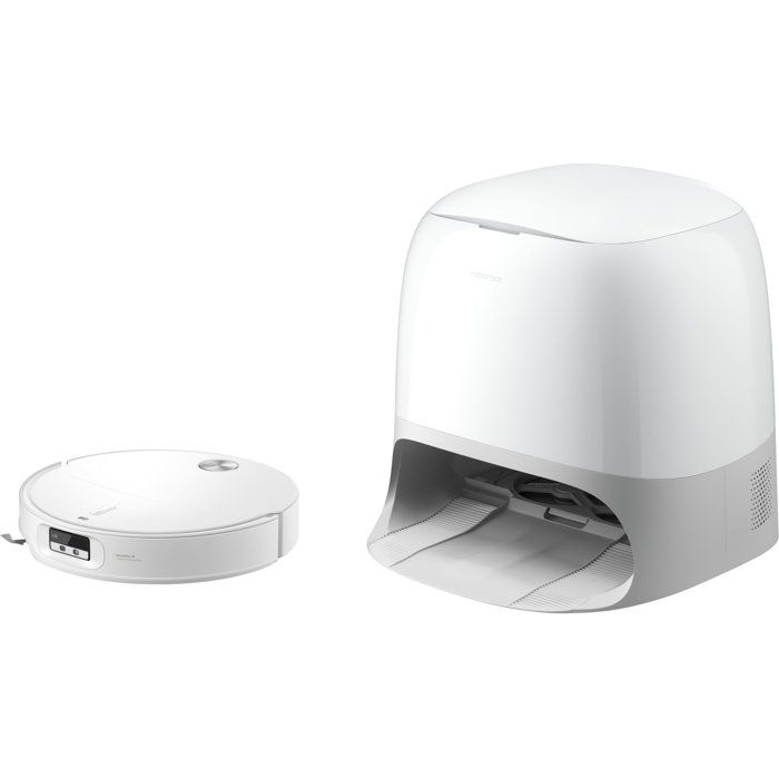 Aspirateur robot laveur - Roborock - Qrevo CurvX - 22 000 Pa - Navigation RetractSense LiDAR - Blanc