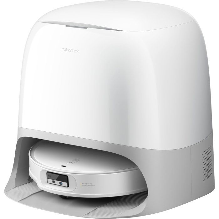 Aspirateur robot laveur - Roborock - Qrevo CurvX - 22 000 Pa - Navigation RetractSense LiDAR - Blanc