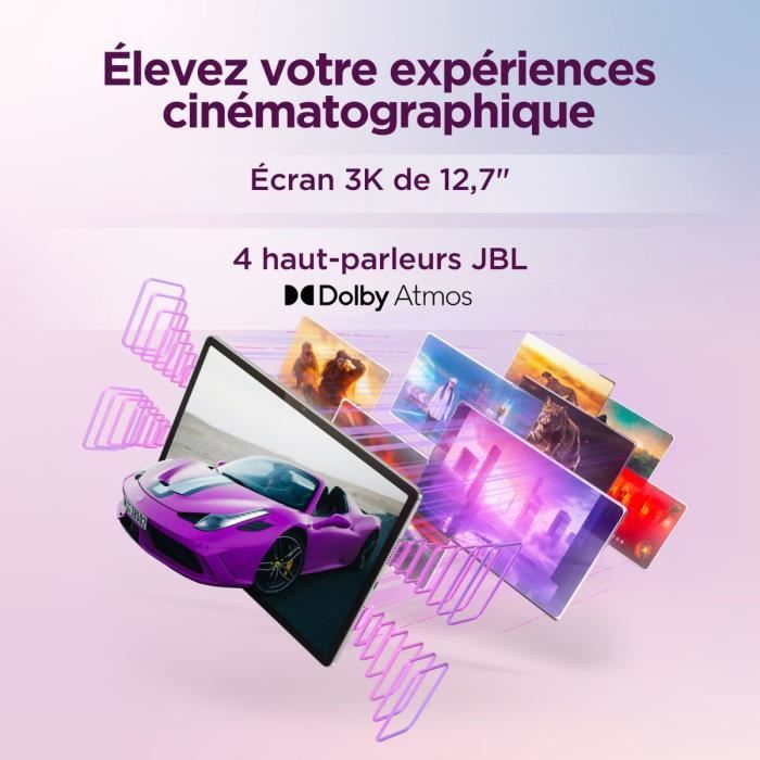 Tablette tactile LENOVO Idea Tab Pro - 12,7 3K LTPS - 8 Go RAM - Stockage 128 Go - Gris + Stylet