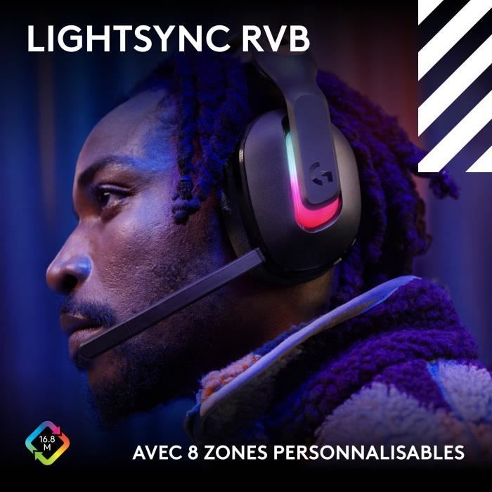 Casque gamer - sans fil - Logitech G - Astro A20 X - Lightspeed - Noir