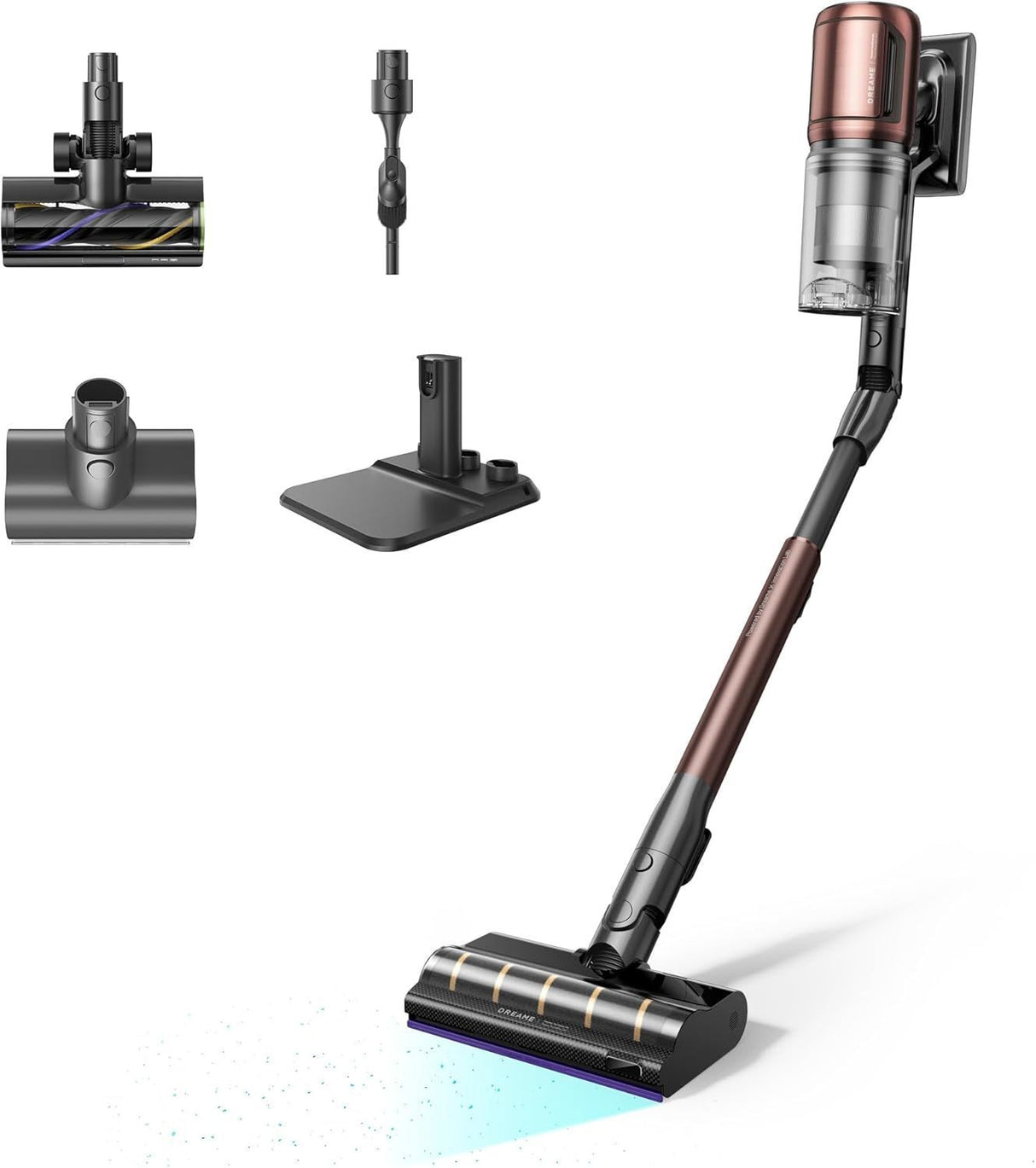 DREAME V30 - Aspirateur Balai sans Fil - Nettoyage des Bords a 0 mm - Puissance 330 AW - Filtration a 99,99%