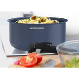 Batterie de cuisine - Tous feux dont induction - ARTHUR MARTIN - AM8896 - Aluminium revetement céramique - 5 pieces - Bleu