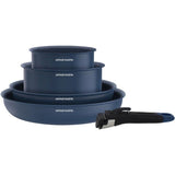 Batterie de cuisine - Tous feux dont induction - ARTHUR MARTIN - AM8896 - Aluminium revetement céramique - 5 pieces - Bleu