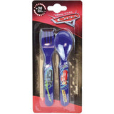Lot vaisselle - FUN HOUSE - DISNEY CARS - 2 Verres, 2 Assiettes creuses Ř16 cm, 2 lots de couverts, Gobelet paille