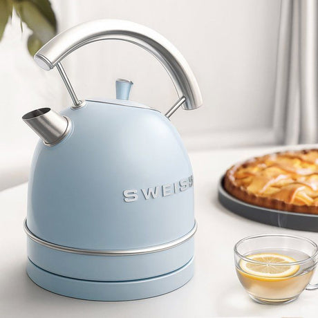 Bouilloire vintage - SWEISS - KTL6 - 2200 W - 1,8 L - Socle 360° - Bleu