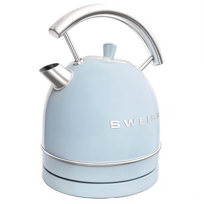 Bouilloire vintage - SWEISS - KTL6 - 2200 W - 1,8 L - Socle 360° - Bleu
