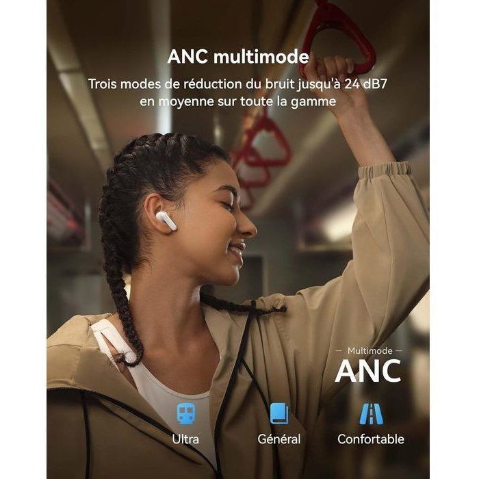 Ecouteurs sans fil - Huawei - Freebuds SE 4 ANC - Noir