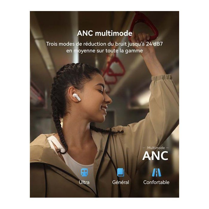 Ecouteurs sans fil - Huawei - Freebuds SE 4 ANC - Noir