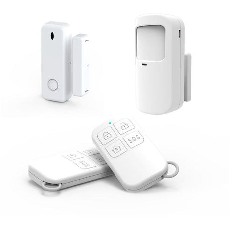 Kit d'alarme évolutif - KYF - 434Mhz - Wifi - Caméra IP PT 4MP avec sirene + Détecteur de mouvement/d'ouverture + 2 télécommandes