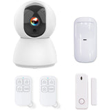 Kit d'alarme évolutif - KYF - 434Mhz - Wifi - Caméra IP PT 4MP avec sirene + Détecteur de mouvement/d'ouverture + 2 télécommandes
