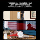Kit d'alarme évolutif - KYF - 434Mhz - Wifi - Caméra IP PT 4MP avec sirene + Détecteur de mouvement/d'ouverture + 2 télécommandes