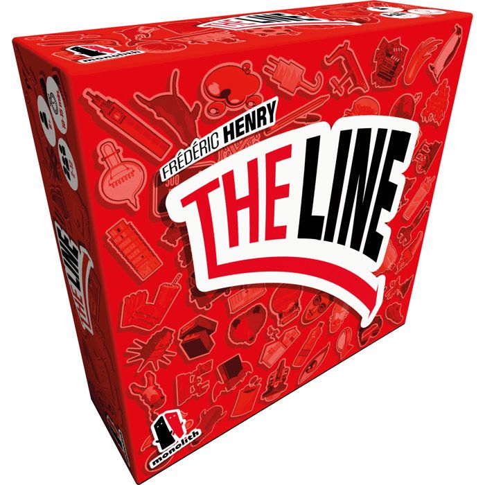 Jeu de société - ASMODEE - The Line Rouge - Jeu de devinettes moderne - Format portable - 174 cartes