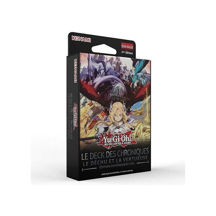 Deck Les Chroniques - KONAMI - Yu-Gi-Oh! - Le Déchu et la Vertueuse - 51 cartes - a partir de 6 ans
