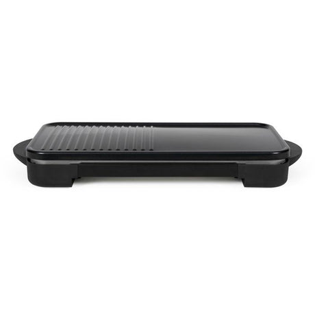 Appareil 2-en-1 crepiere et plancha grill - LIVOO - DOC349N - 1500 W - 8 mini crepes Ř 11,5 cm - Sans PFAS - Noir