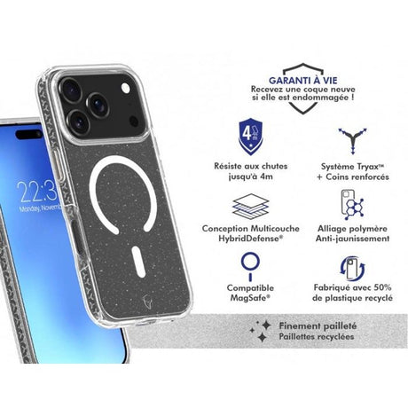 Coque FC Air Xtrem MagSafe - IPhone17 Pro Max - Recyclé - Paillettes