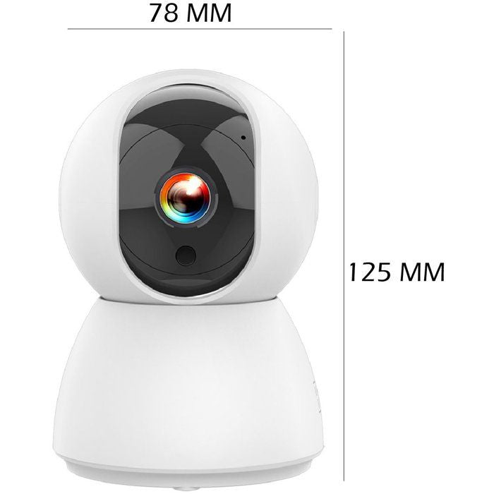 Caméra intérieure filaire - KYF - Rotative - Full HD - 4MP Motorisée P/T - Sirene intégrée